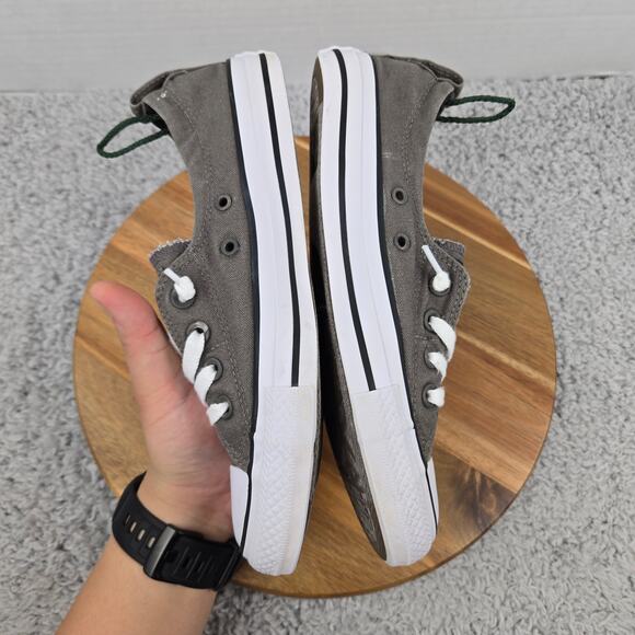 Converse Women 8 CTAS Shoreline Gray Canvas Low Top Casual Slip On Daily Sneaker - Picture 7 of 12